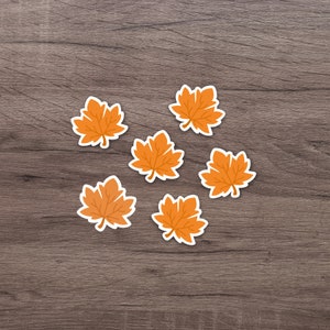 Little Autumn Leaves Stickers (6) | Cute Fall Stickers | Laptop Stickers | Water Bottle Stickers