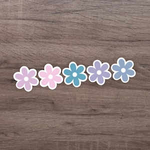 Bücherwurm Gänseblümchen Aufkleber | 5er Pack | Bücherwurm Sticker | Niedliche Sticker | Kindle Sticker | Sticker zum Ausfüllen Kindle Dekor | Wasserfester Aufkleber
