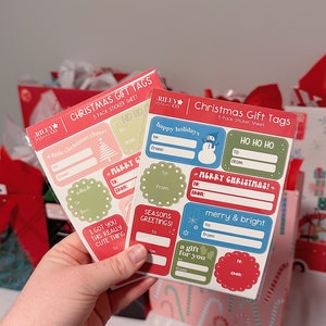 Cute Christmas Gift Tag Stickers | 5 Pack Sticker Sheet | Gift Stickers | Christmas Labels