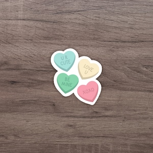 Pegatinas de corazones de caramelo para el día de San Valentín / Pegatinas bonitas / Pegatinas para computadora portátil / Pegatinas para botella de agua