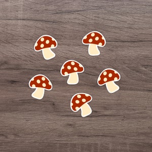 Pilz Aufkleber (6 Stück) | Niedliche Herbst Aufkleber | Laptop Aufkleber | Wasserflaschen-Aufkleber