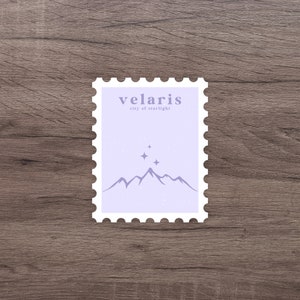 Autocollant pour timbre Velaris | Sticker ACOTAR | Sticker Kindle | Sticker Booktok | Une cour de brume et de fureur Sticker