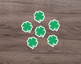 Stickers petits trèfles à quatre feuilles (6) | Mini autocollants mignons | Stickers pour ordinateur portable | Stickers St. Patty | Stickers printaniers | Stickers irlandais