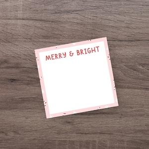 Merry & Bright Sticky Notes | Stationery | Sticky Notes | Cute Sticky Notes | Office Supplies | Christmas Stationery | Holiday Post-It Notes