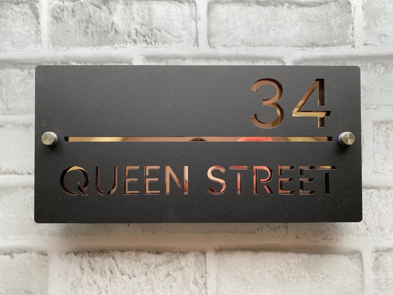 Modern Personalised House Sign Etsy UK