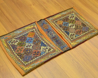 Vintage Turkish Runner Rug Handwoven Wool Anatolian Tribal Hallway Rug