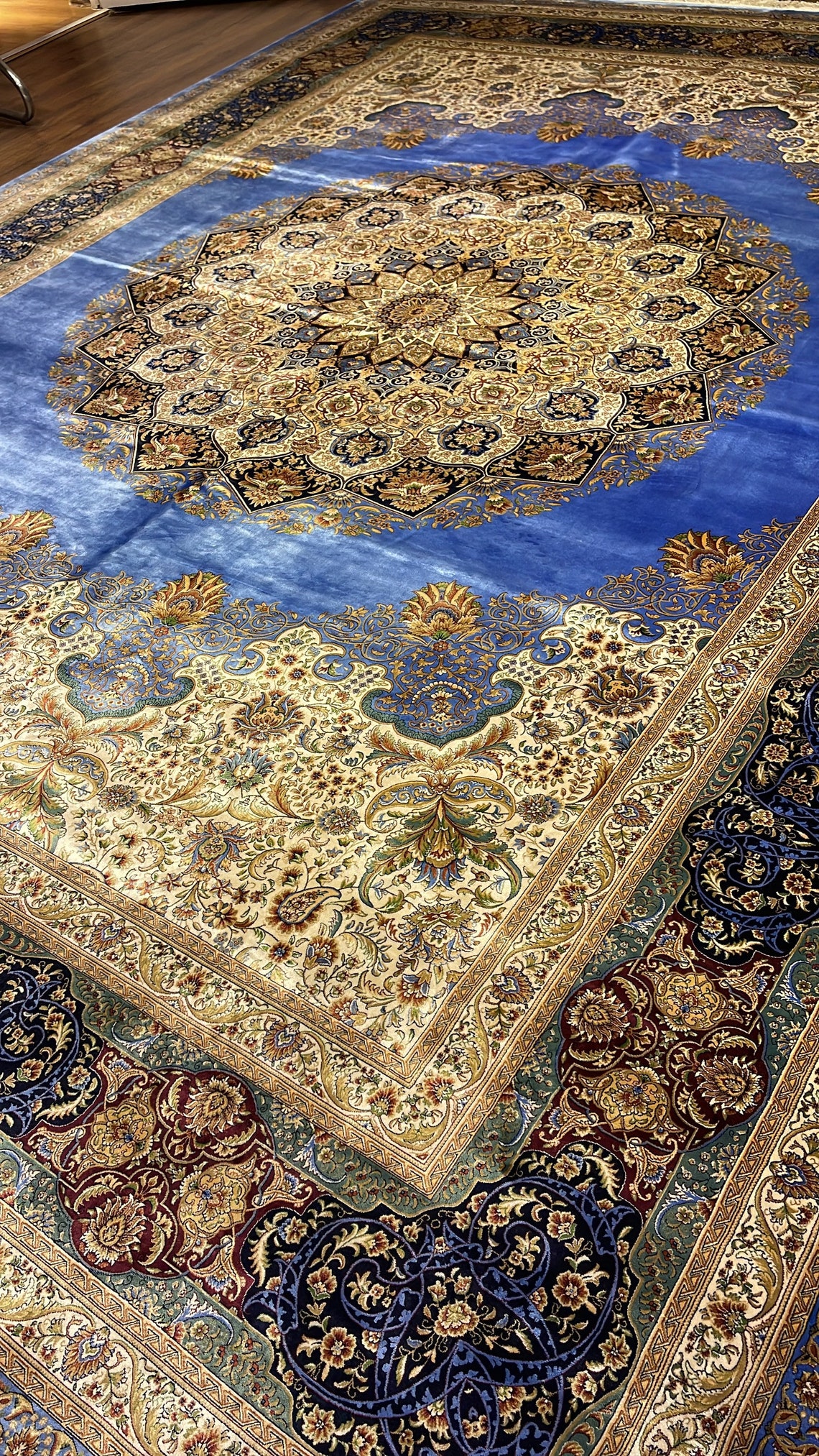 Turkish Silk Area Rug, Traditional Medallion Design, 10x14 - Etsy