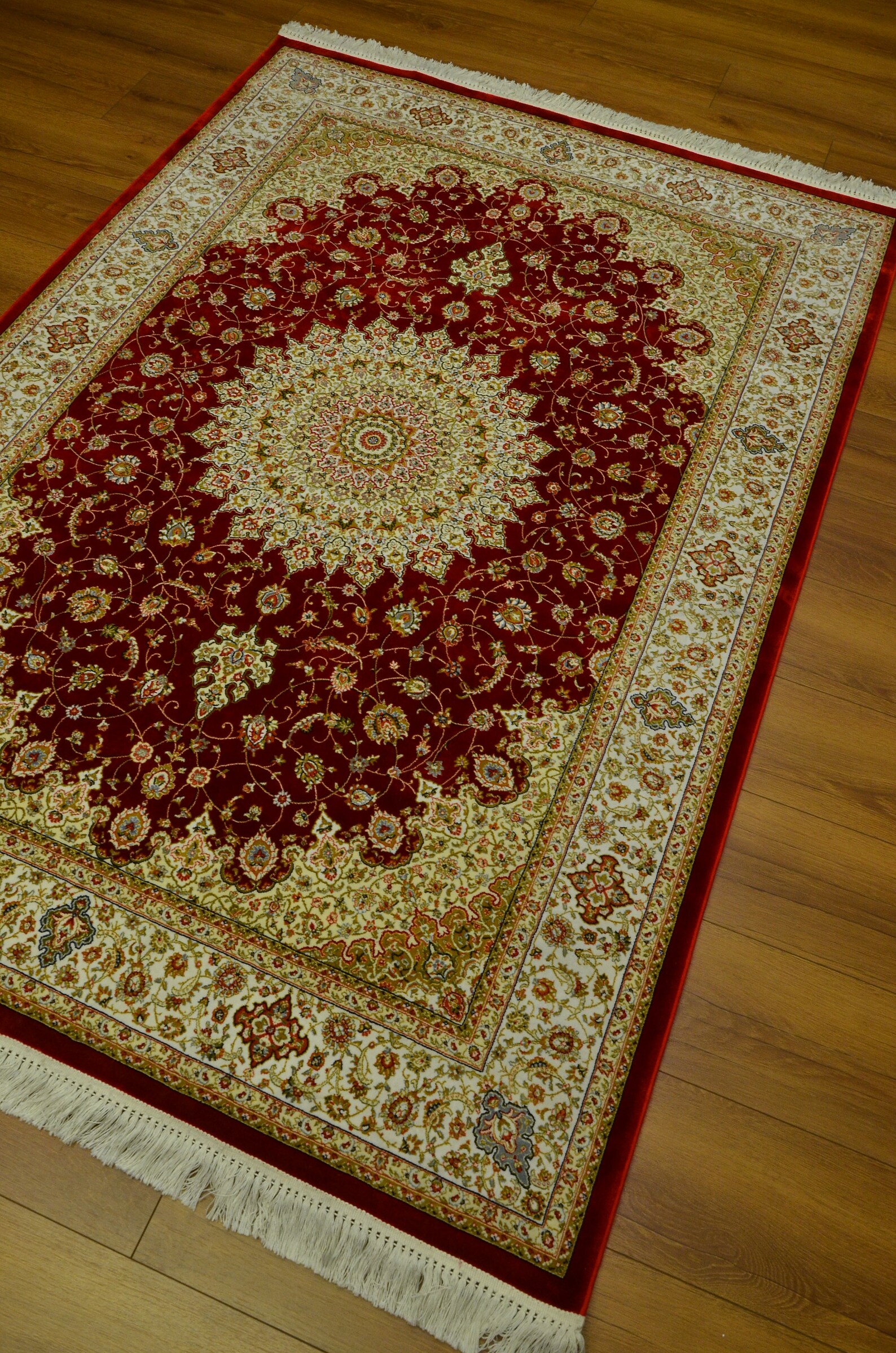 Roter TeppichTürkischer Bambus Teppich98x65 Fuß | Etsy