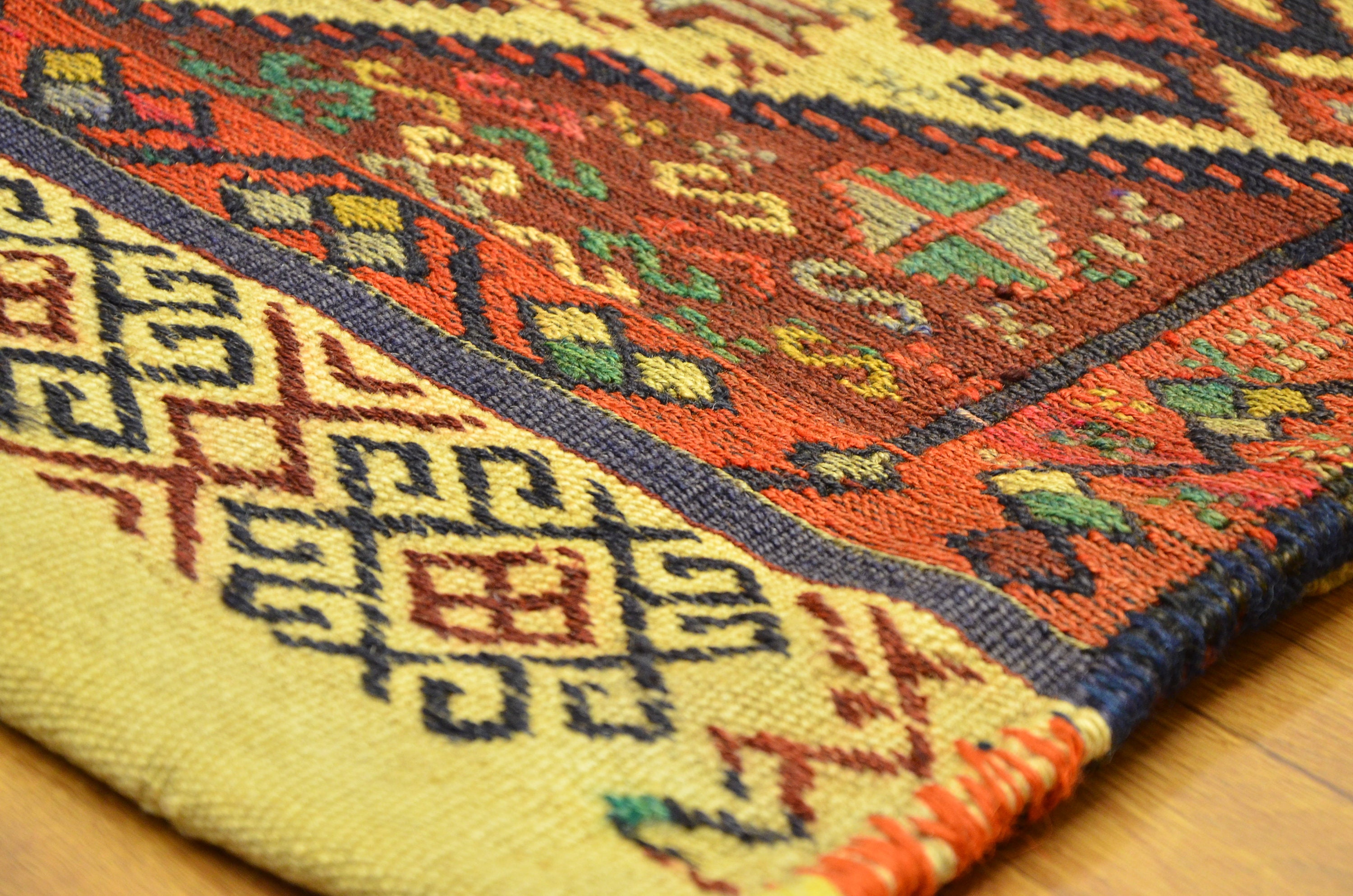 Nomad Vintage Pillow,large Rug Pillow,multi Color Rug Pillow,embroidery