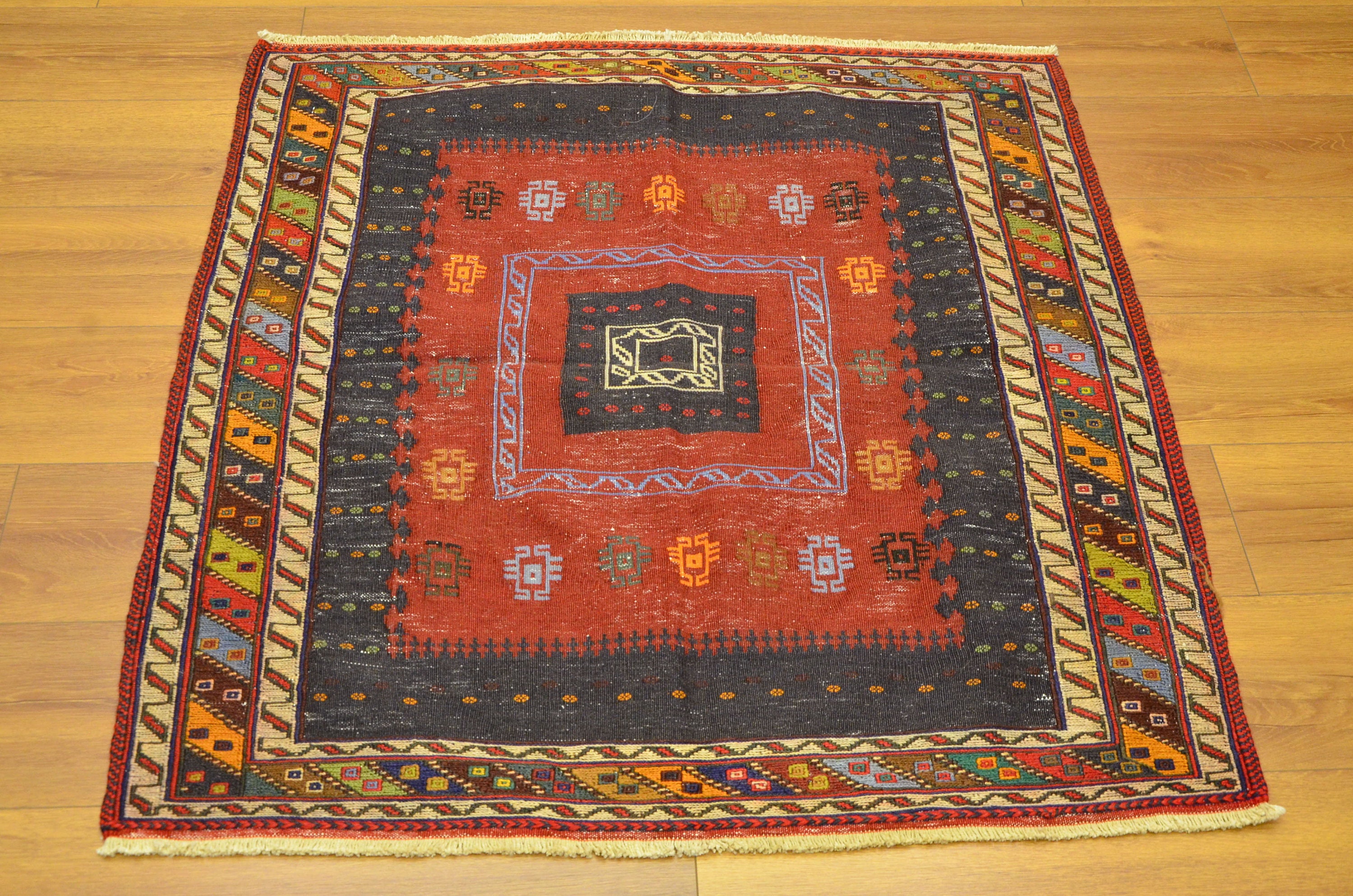 Nomad Sguare Rug geometric Ruggypsy Old Rugmodern Home Etsy UK