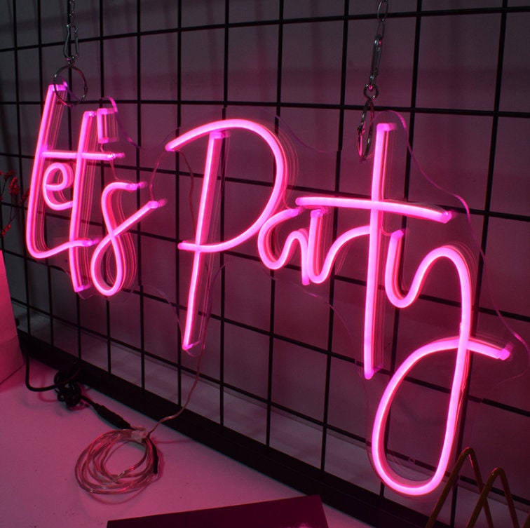 Led Neon Sign Custom Flex Led Neon Sign Pink Light 12V Home Etsy