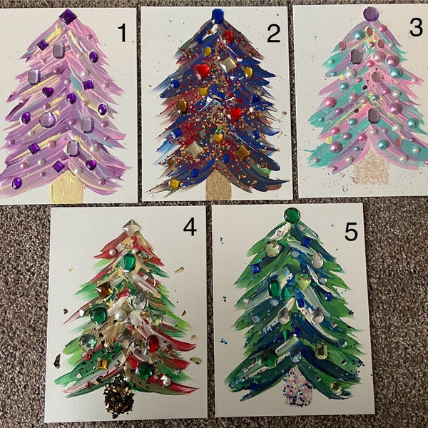 Purple Tree Painting Etsy