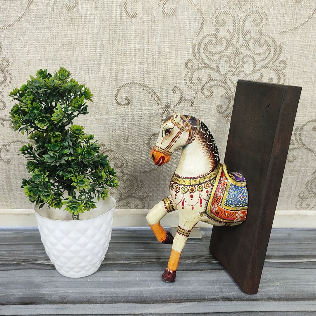Wooden Ethnic Horse Head Wall Hanging Hand Carved Horse Head Etsy