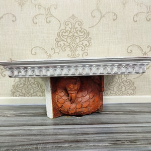Wooden Carved Peacock , Wooden Carved Antique Wall Decor ,Antique Wall Decor Bracket ,Wooden Bracket With Shelf , Wooden Wall Hanging Shelf.