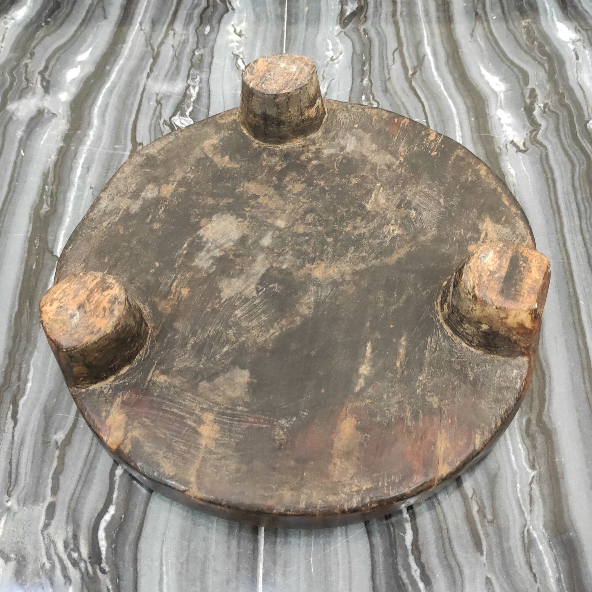 Primitiver Vintage Geschnitzter Fußhocker Vintage Holz | Etsy