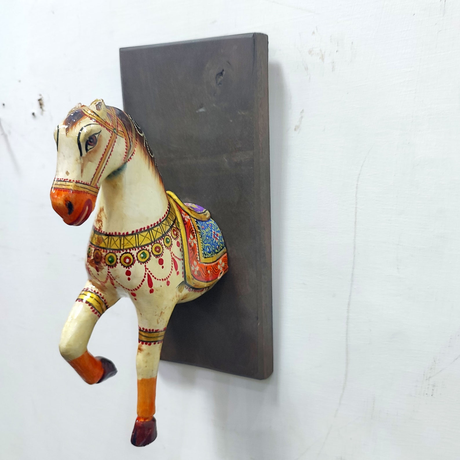Wooden Ethnic Horse Head Wall Hanging Hand Carved Horse Head Etsy