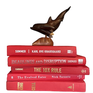 Fire Red Decorative Books By The Foot. Colored hardcover books