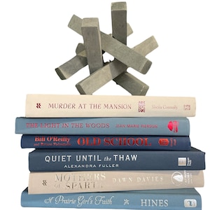 Nautical Beach Blue and Beige Books Decor