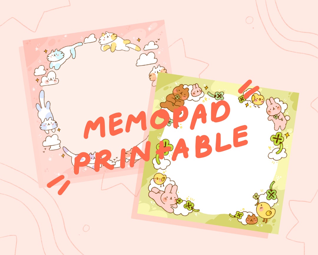 Memo Pad Printable - Etsy