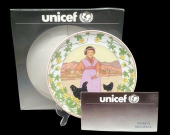 Vintage Villeroy & Boch UNICEF Collectible Plate: Tibet Children Series (19.75cm)