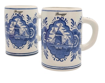 デルフト　酒盃 Vintage 1978 Heineken Ceramic Hand Painted Delft Blue Beer Mug