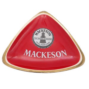Vintage Mackeson Stout Ashtray: Red & Gold Carlton Ware Ash Pit