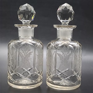 Cut Glass Dressing Table Set - Etsy