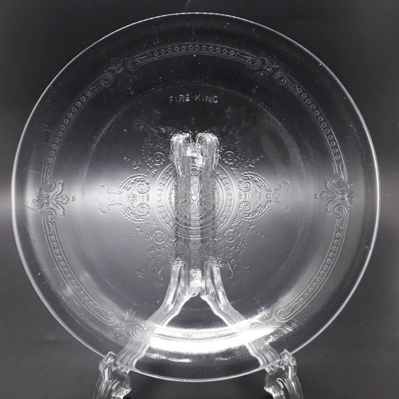 Vintage 1940's WW2 era Glass Fire King Pie Plate Philbe Etsy