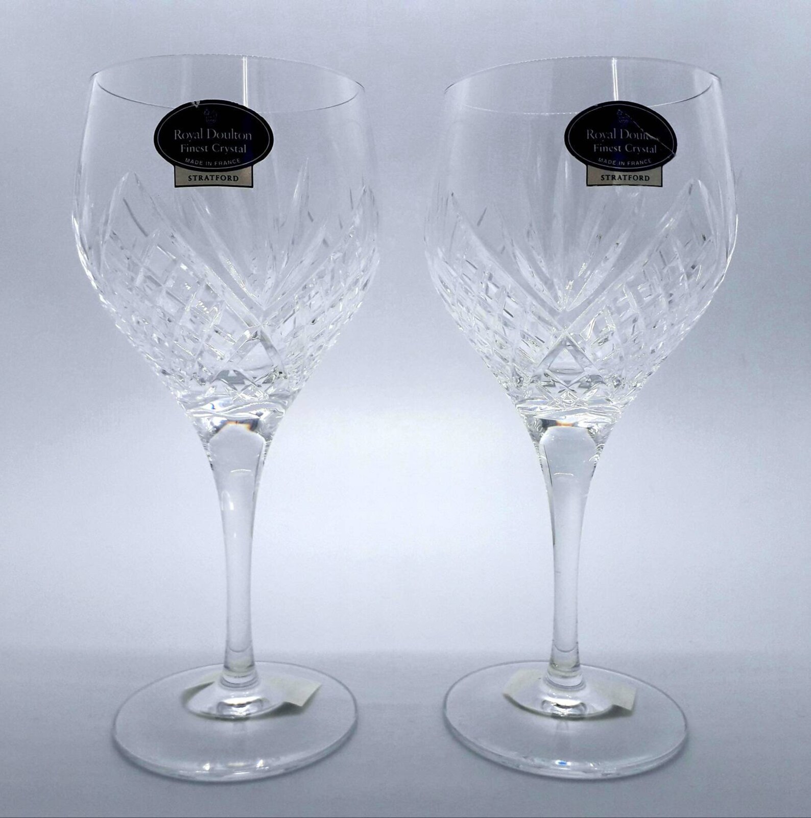 X2 Royal Doulton Stratford Finest Cut Crystal Wine Glasses Etsy
