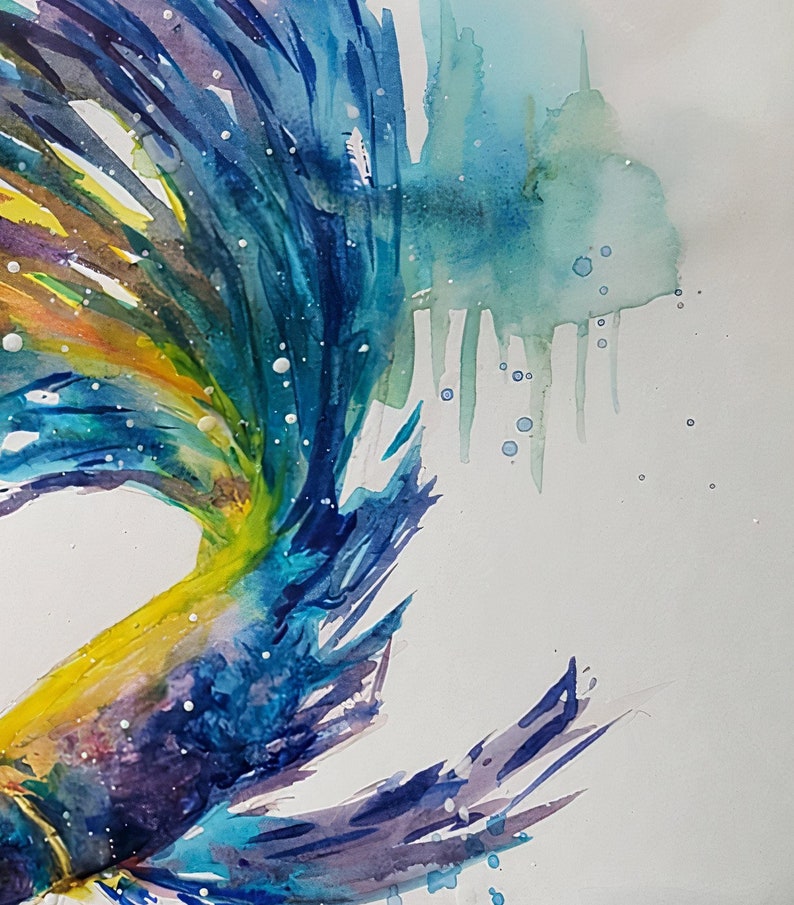 Koi Fish (2017) Watercolor Print Wall Art, Unframed - Etsy