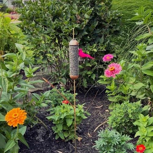 2 Cattail Bird Feeders Etsy