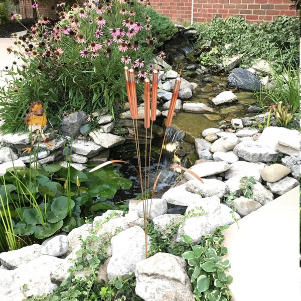 Copper Cattail Wind Chimes