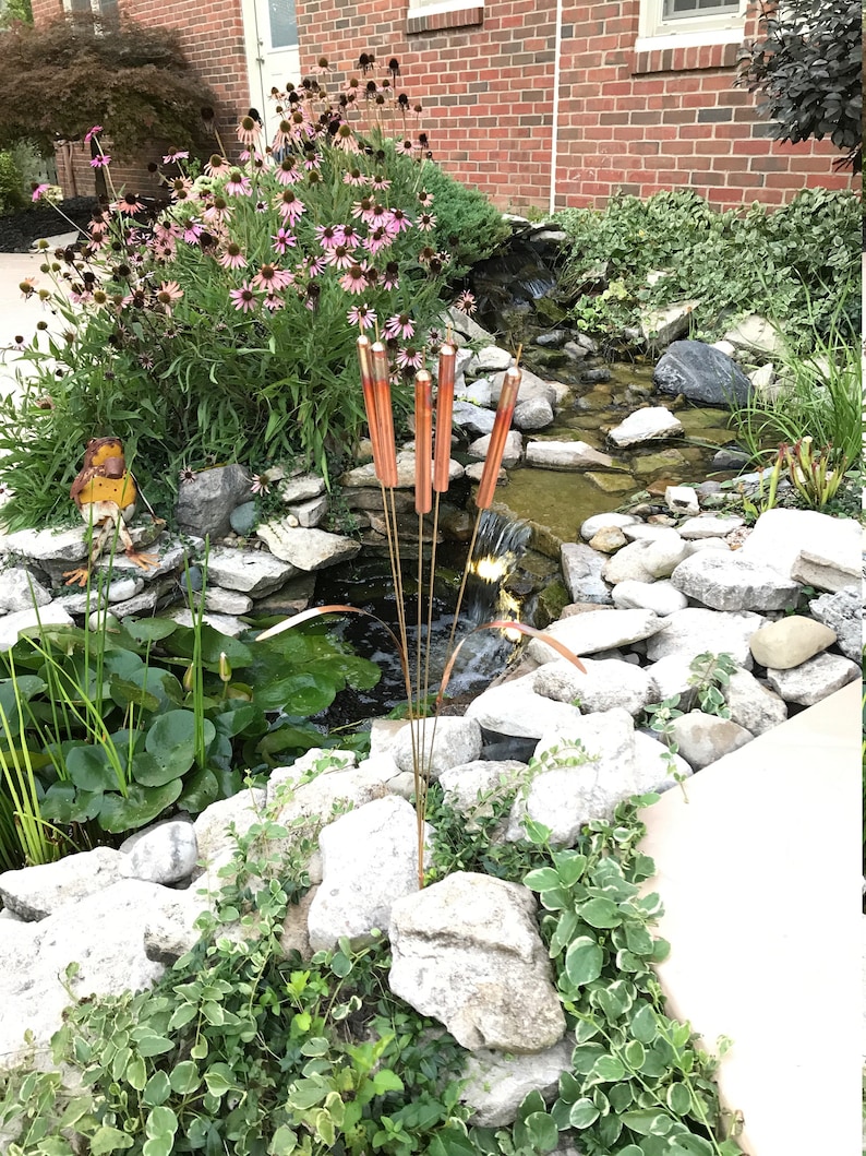 Copper Cattail Wind Chimes image 1