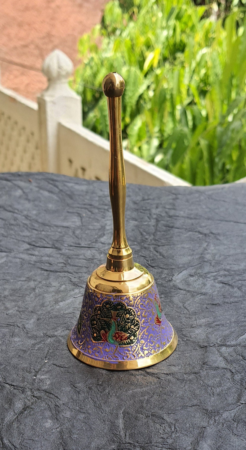 2 Elegant Brass Decorative Hand Bell Dinner Bell School Bell Etsy UK