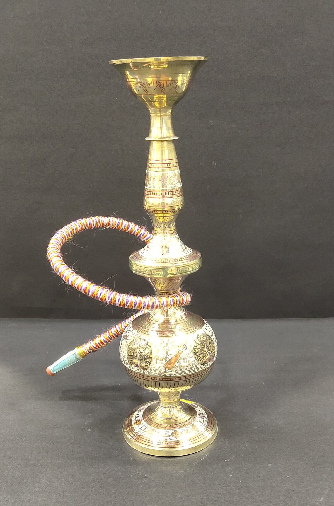 Hookah Indian Brass Vintage Folding Hookah Set Pipes Antique Etsy