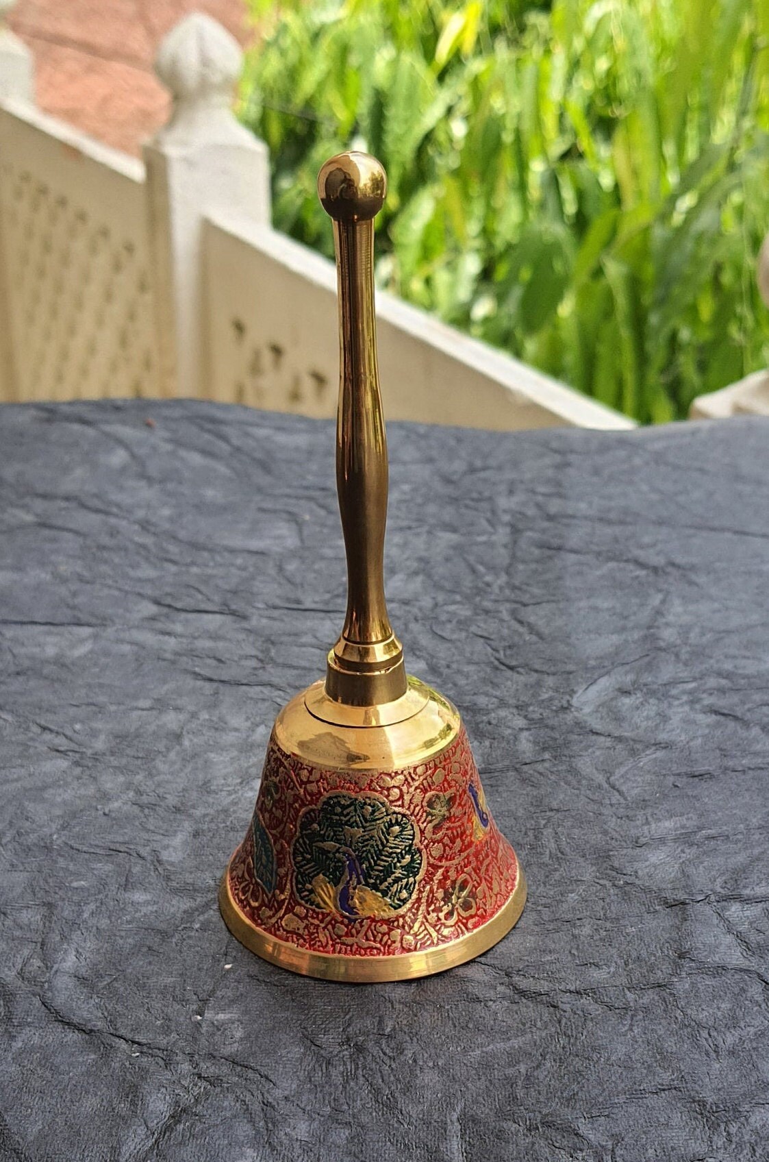 2 Elegant Brass Decorative Hand Bell Dinner Bell School Bell Etsy