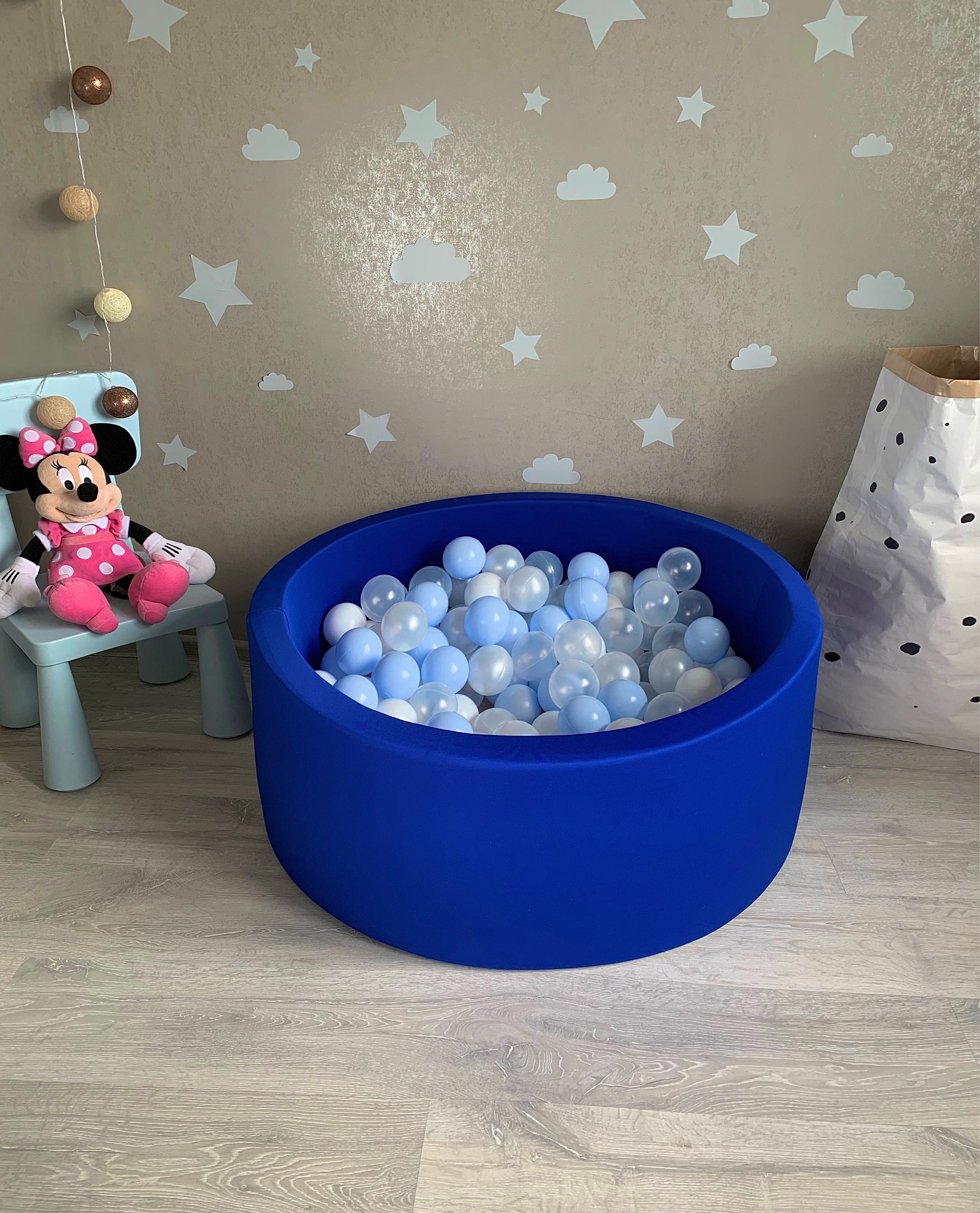 Ball Pit 200 Balls included Blue foam ball pit baby ball Etsy