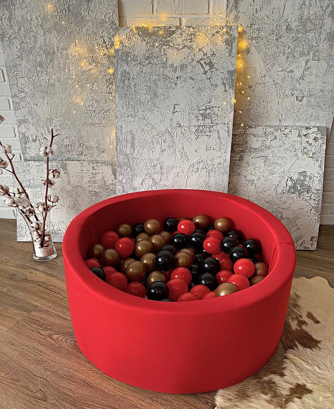 Ball Pit 200 Balls included Red foam ball pit baby ball Etsy