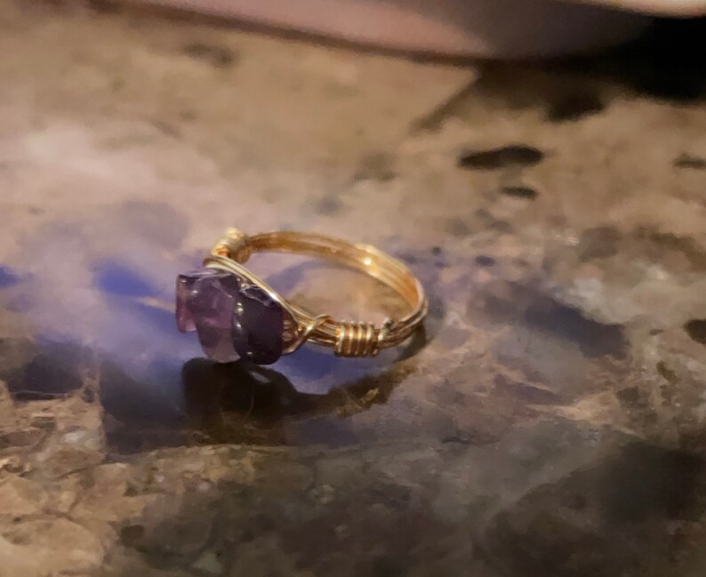 amethyst clump ring