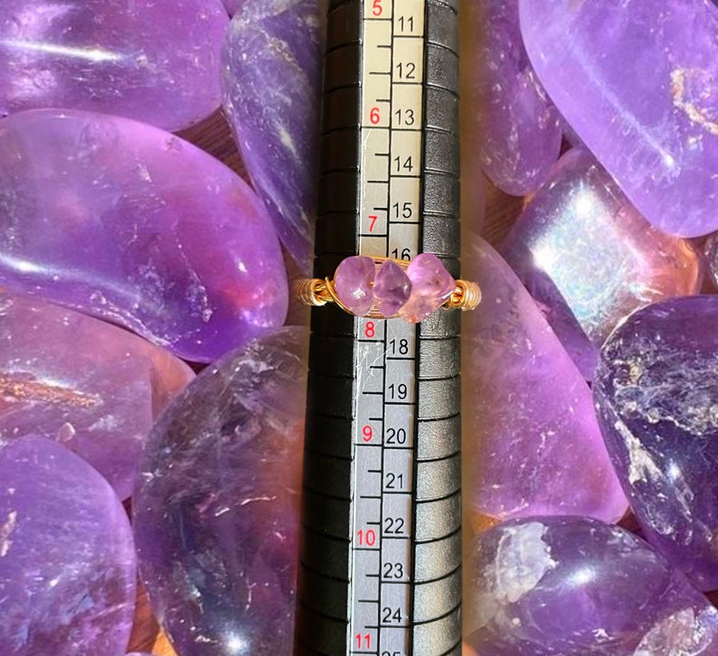 amethyst clump ring