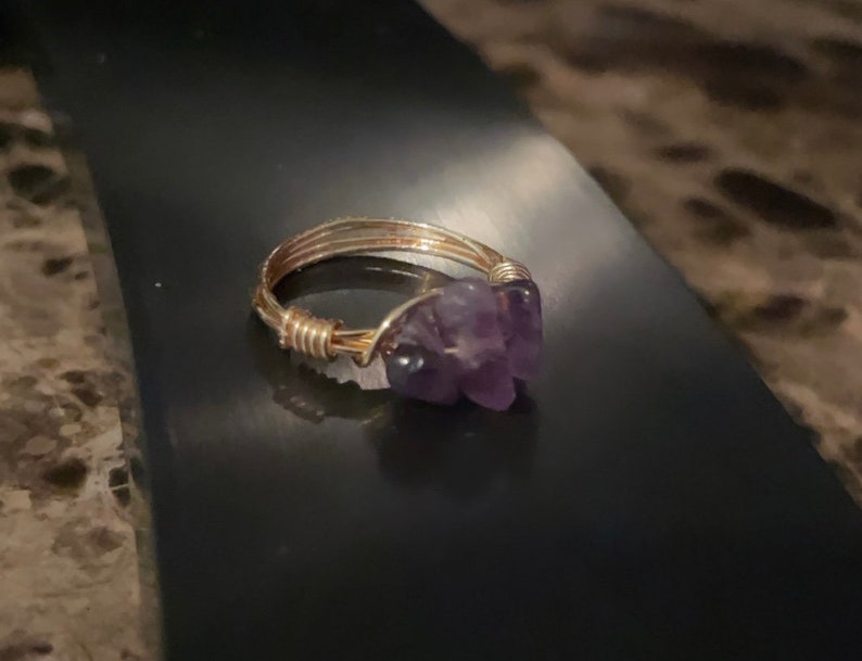 amethyst clump ring