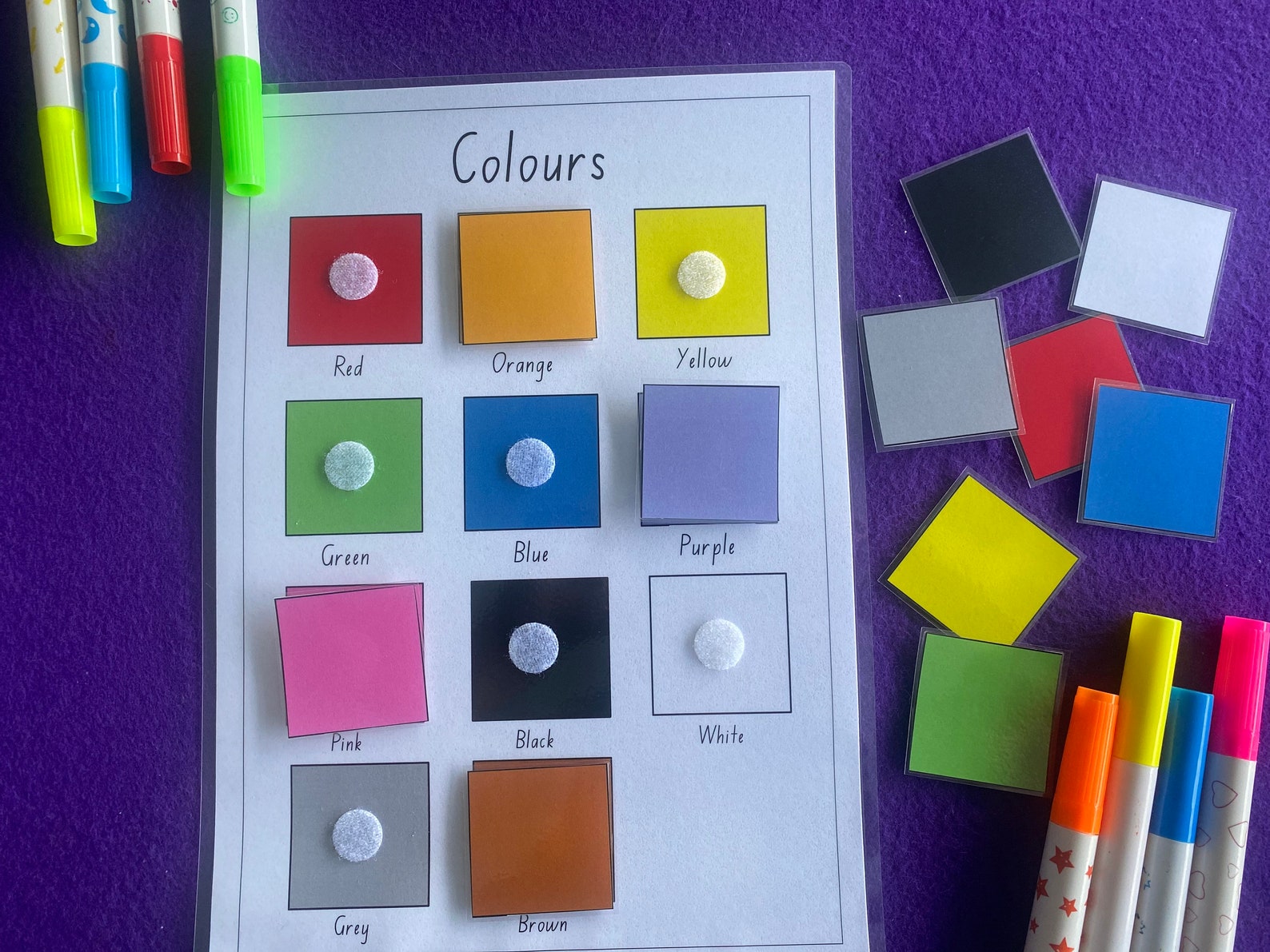 Kids Colour Matching Game Activity Learning PDF ONLY Etsy
