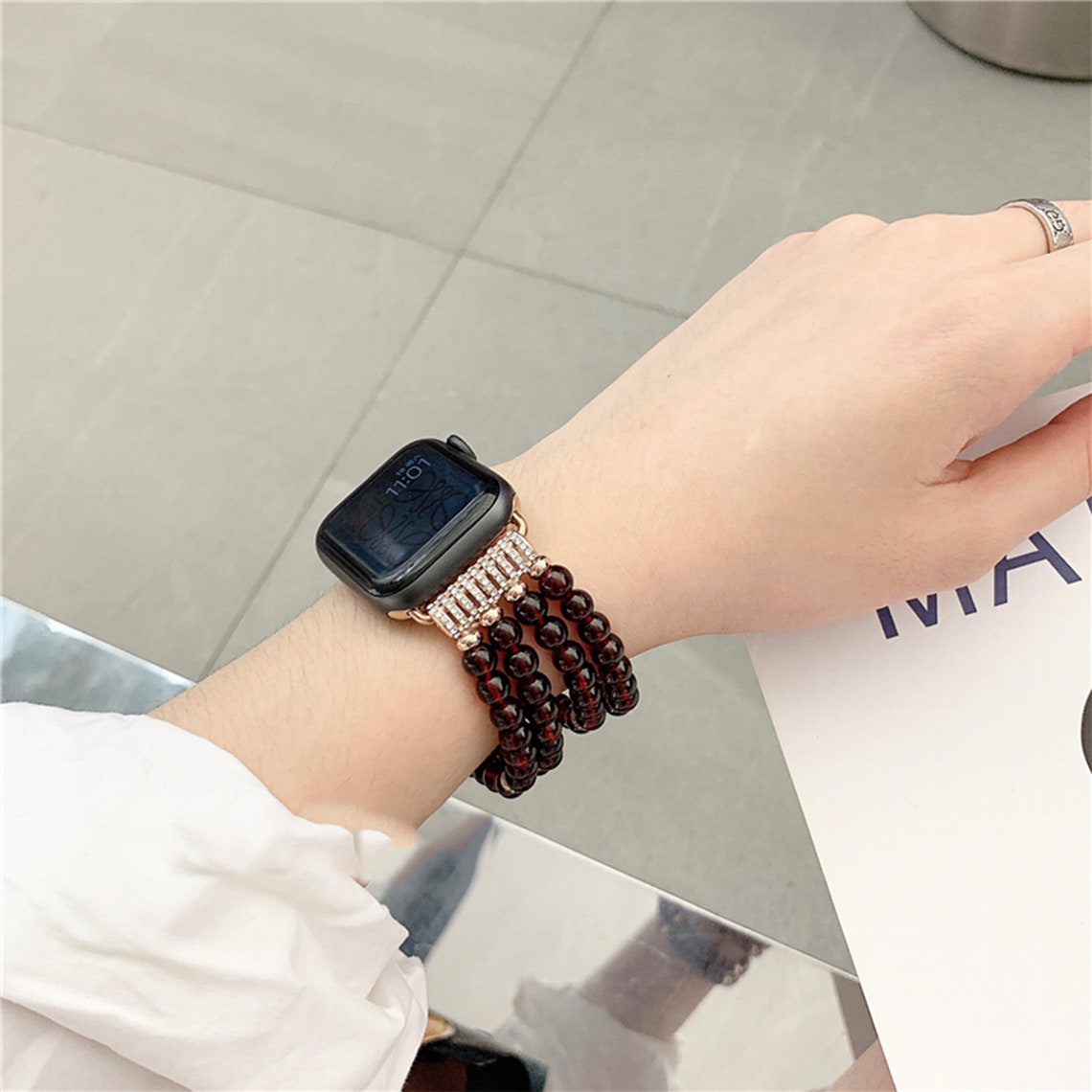 Handmade Pearl Apple Watch Band iwatch Band 38mm 40mm 42mm | Etsy