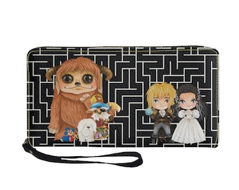 Cartera de cuero sintético Labyrinth - David Bowie, Ludo, Sarah, Hoggle, The Worm