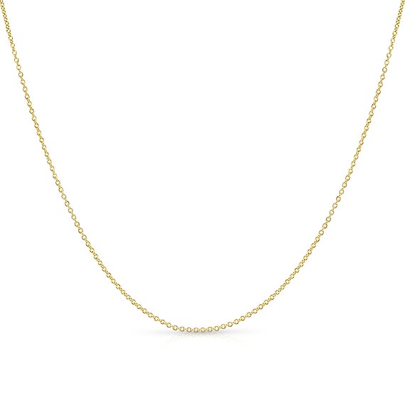 Satinski 18K Gold Simple Classic Cable Chain Necklace - Etsy