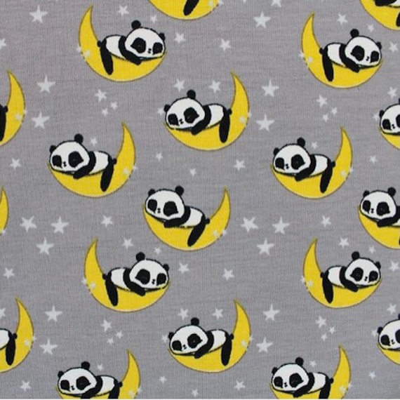 Panda Cotton jersey fabric panda cotton jersey childrens oeketex fabric