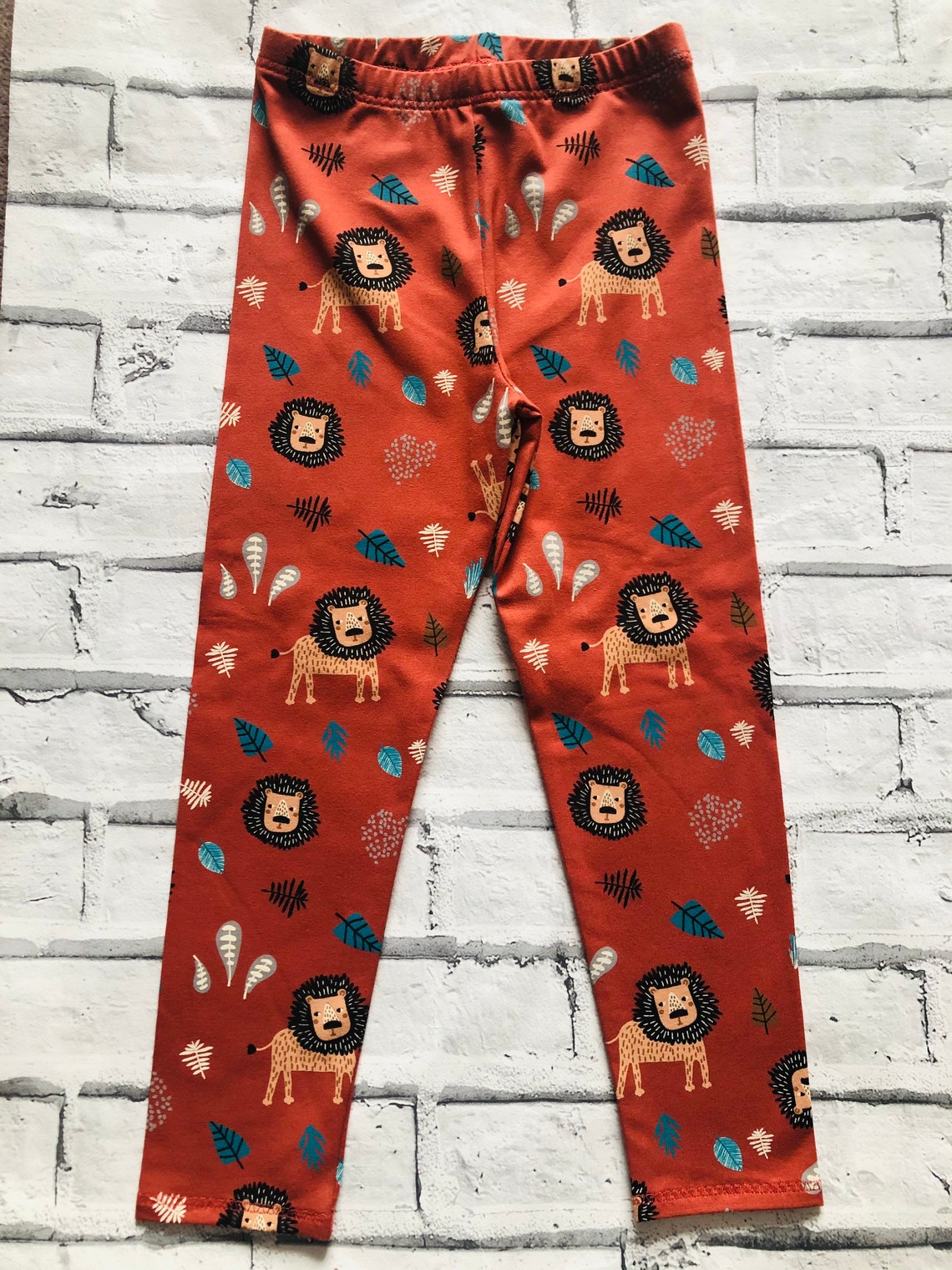 Baby leggings kids leggings red leggings red baby leggings Etsy