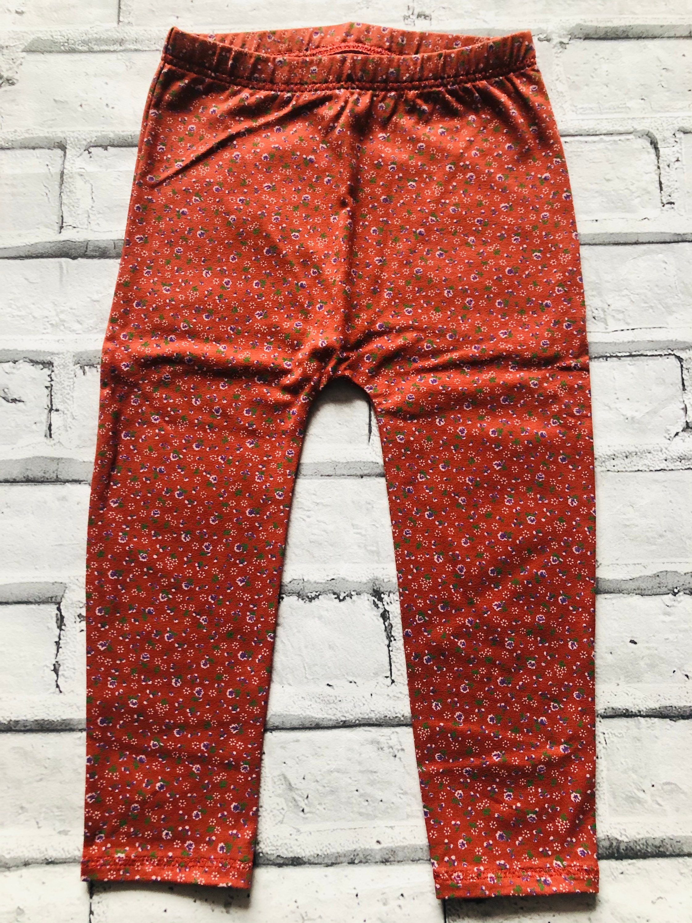 Baby leggings kids leggings red leggings red baby leggings Etsy