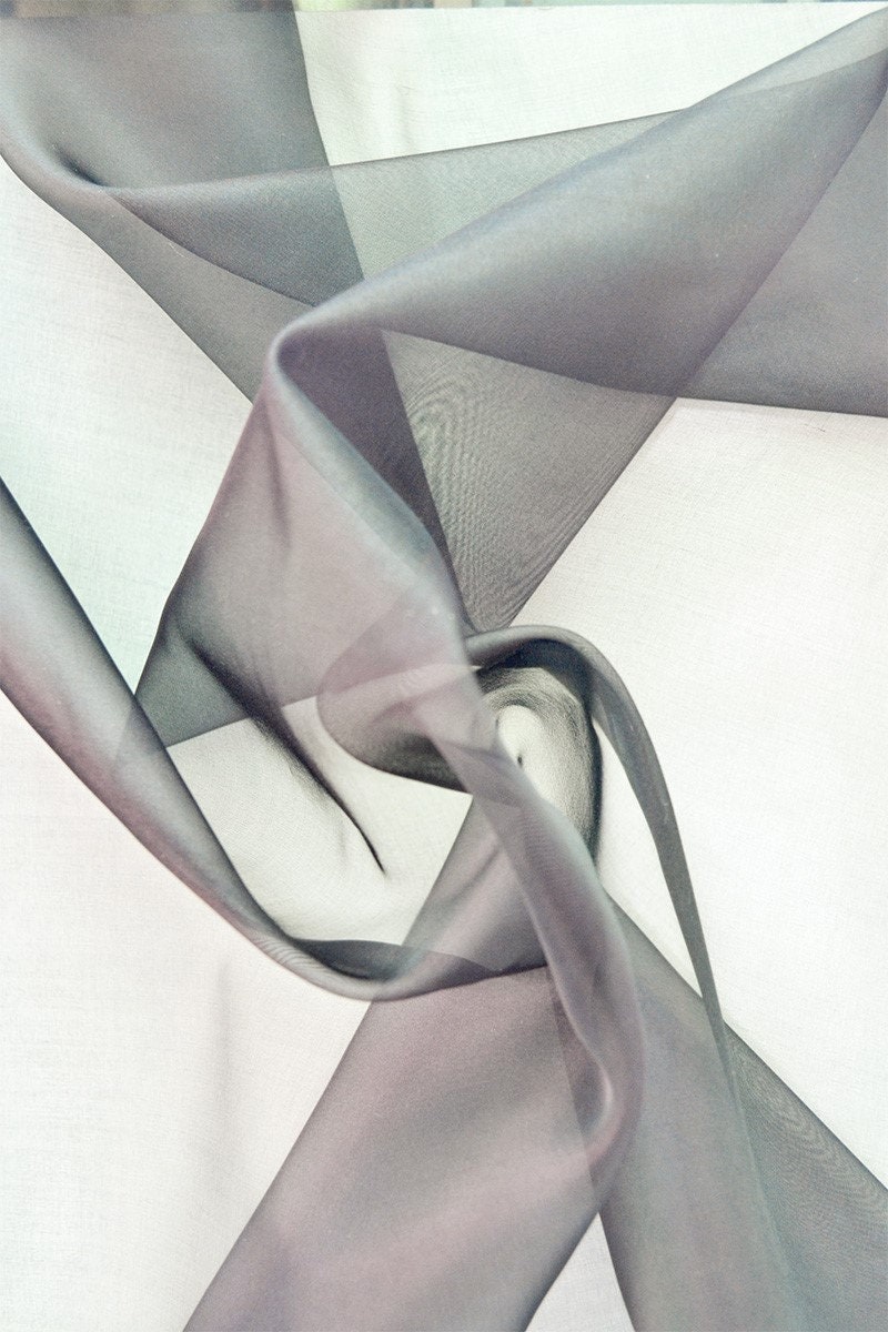 Abstract Print Organza Jacket