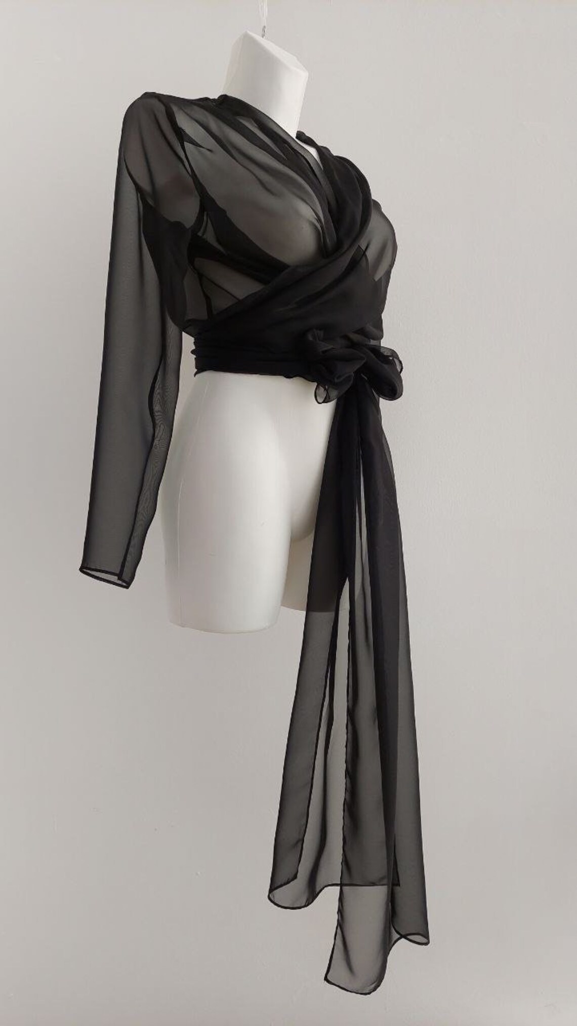 Lapel Organza Patchwork Transparent Sexy Fashion Shirt